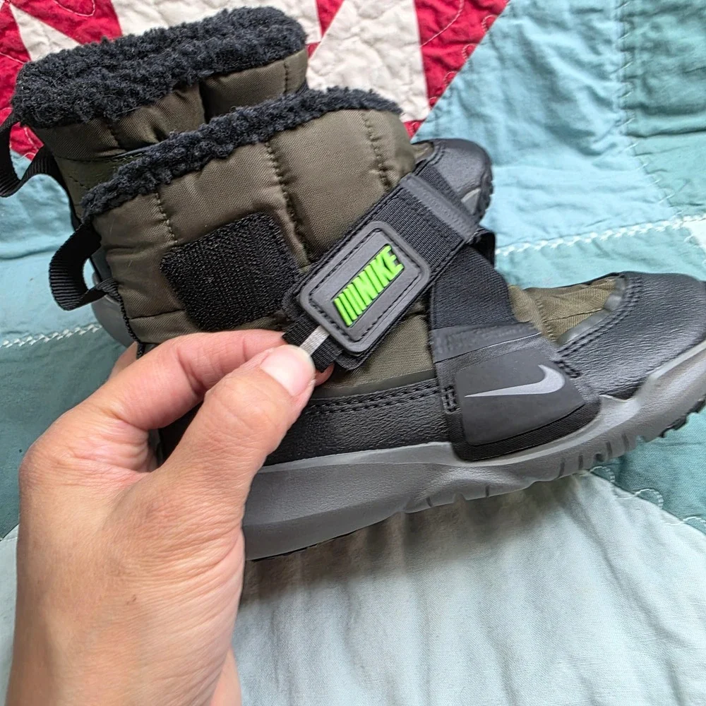 Nike Kids Flex Advance Olive Black Grey Green Winter Boots